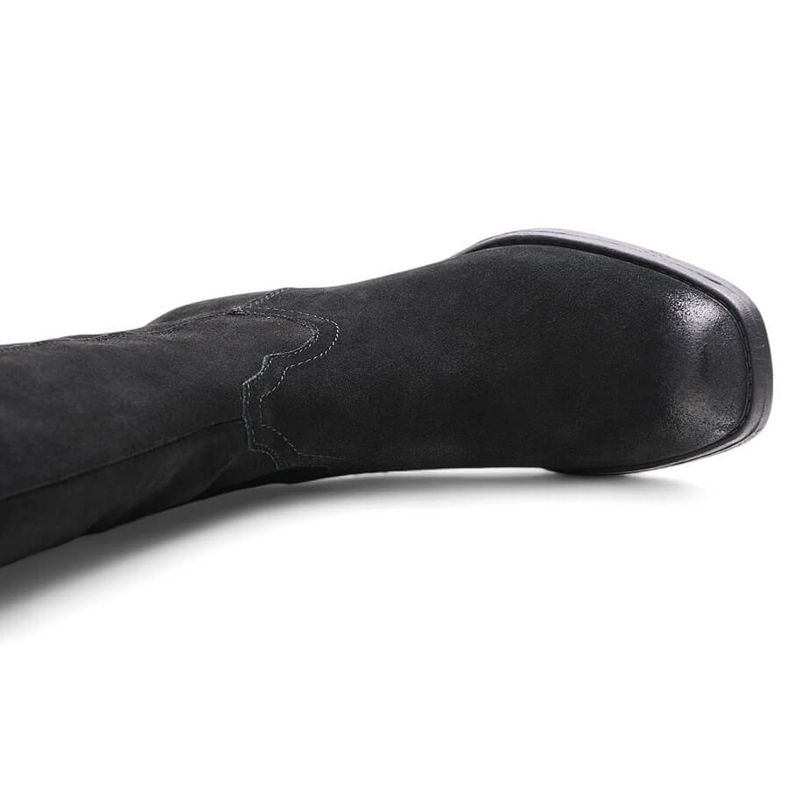 Svarta cowboystövlar i läder för kvinnor från Sergio Leone KZ268 1