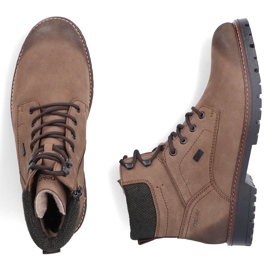 Vattentäta herrstövlar i läder, isolerade bruna Rieker F3612-24 1