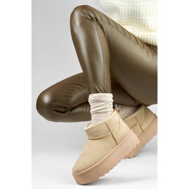 Plattformssnöskor för kvinnor, ljusbeige TL242-BE 1