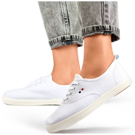 Vita HB-6W sneakers för kvinnor med vit sula 1