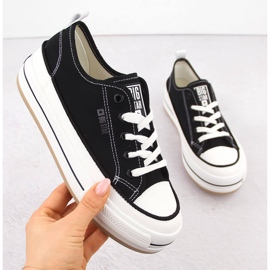 Svarta plattformssneakers för kvinnor Big Star NN274204 1