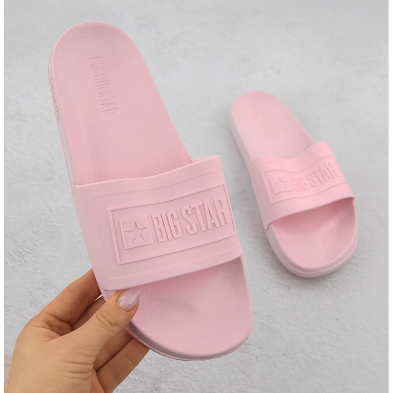 Rosa sportflipflops för kvinnor Big Star OO274036 1