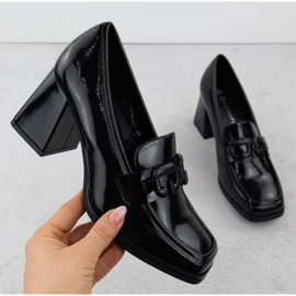 Målade kvinnors skor på Black Potocki SZ12553 Post svart 2