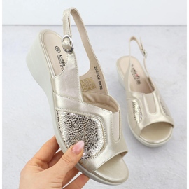 Kvinnors sandaler för bekväm beige unisoft 8876 1