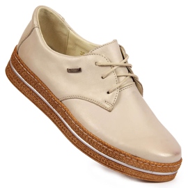 Damskor i pärlbeige läder Helios 380 1