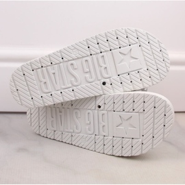Vita ekologiska läderflipflops med spänne Big Star JJ274A309 4