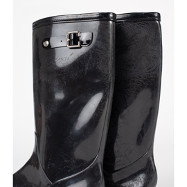 Shelvt Svart lackerade kvinnors galoser 1