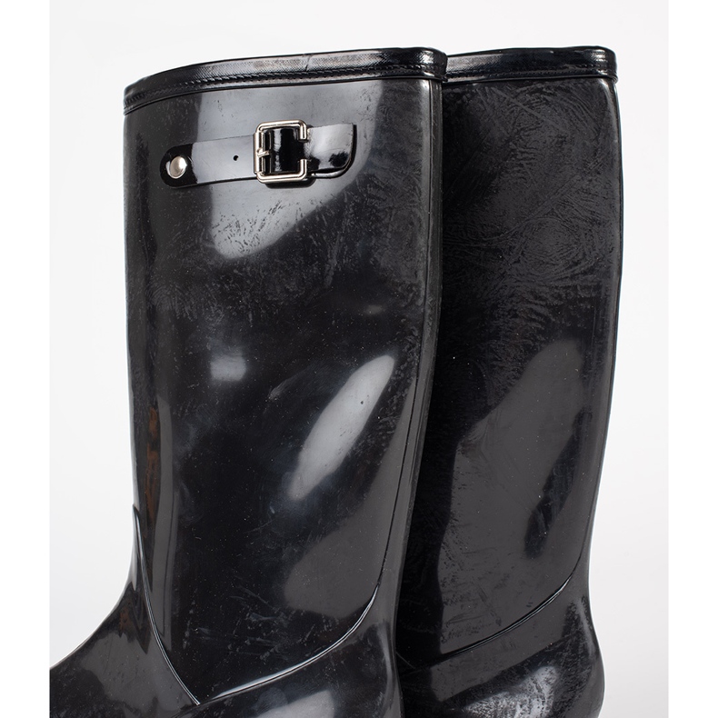 Shelvt Svart lackerade kvinnors galoser 1