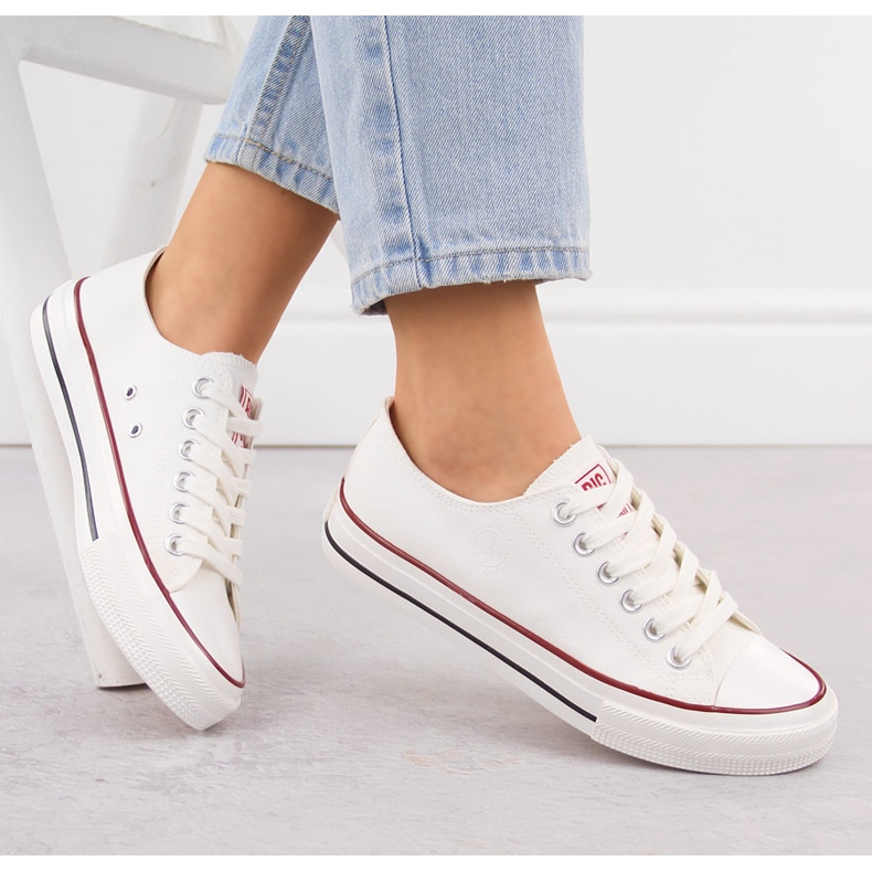 Lågtoppar vita textilsneakers Big Star NN274274 1