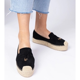 Svart espadrilles på en tjock sula 3