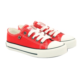 Big star 374002 bundna sneakers röd vit 4