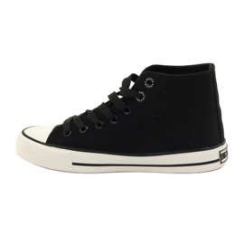 Big star 274014 bundna sneakers vit svart röd 2