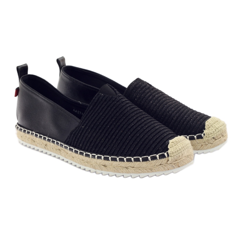 Ballerina espadrillor Big star 274196 svart brun 4