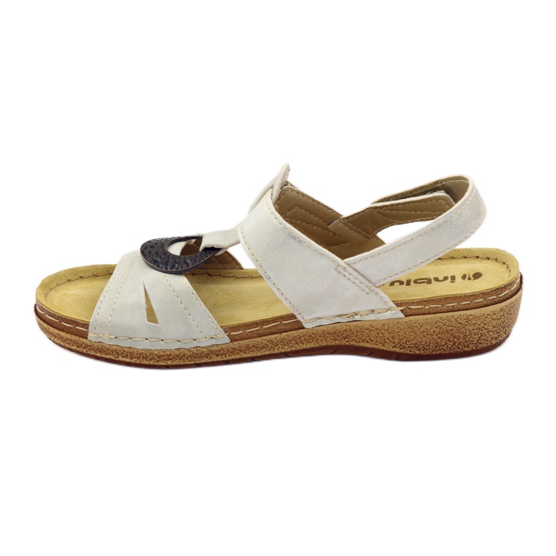 Bekväma sandaler Inblu F02 j pearl beige brun grå 2