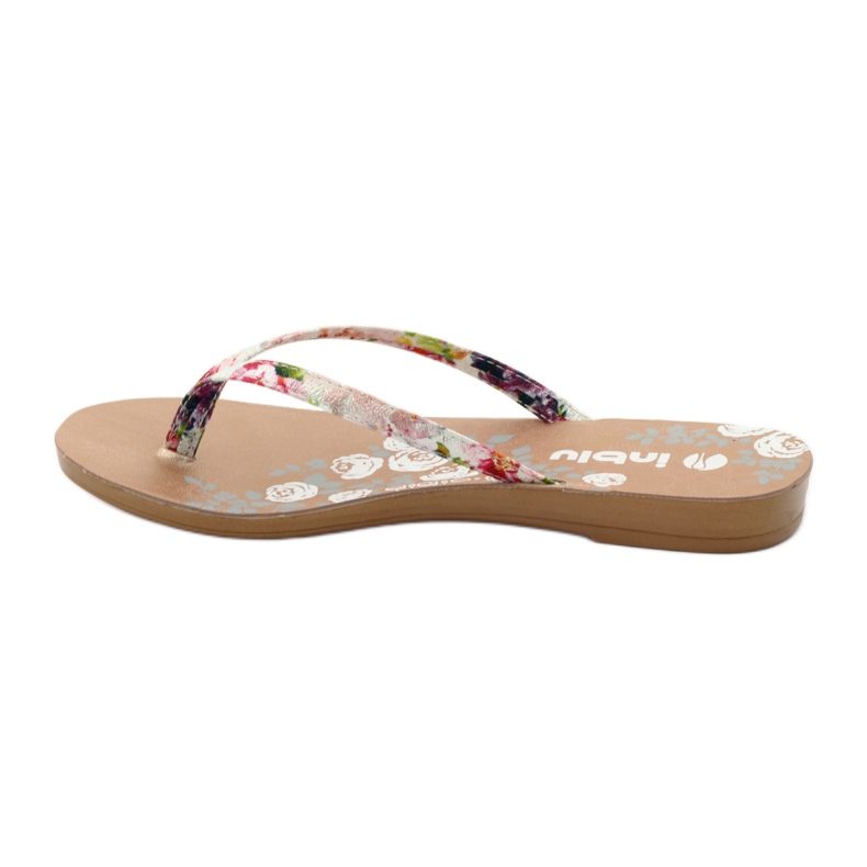 Flipflops blommor INBLU IR01 rosa gul grön purpur 2