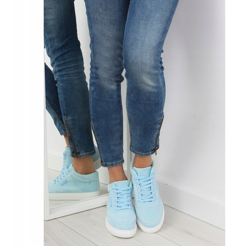 Blå mocka damsneakers NB171P Blå 1