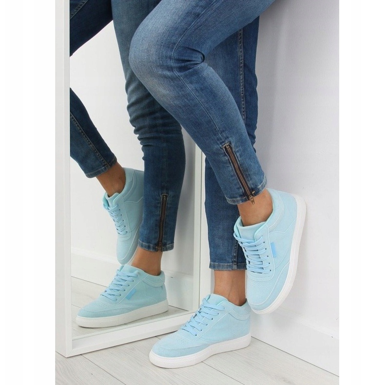 Blå mocka damsneakers NB171P Blå 2