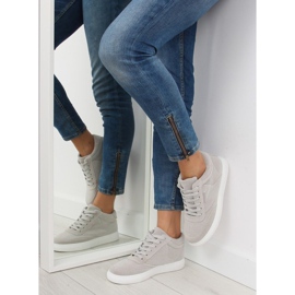 Grå mocka dam sneakers LT.GRAY 2