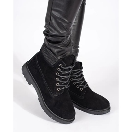 Original Walkman Shoes Svarta läderstövlar 2