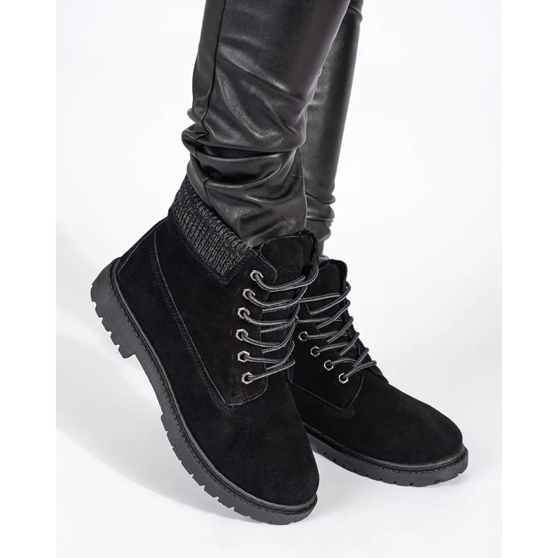 Original Walkman Shoes Svarta läderstövlar 2