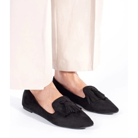 Loafers med fransar svart 2
