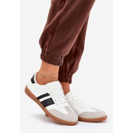 Låga kvinnors sneakers med ekolädervitt 1