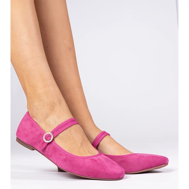 Rosa ballerinor från Ekozamsz med zirkoner 1