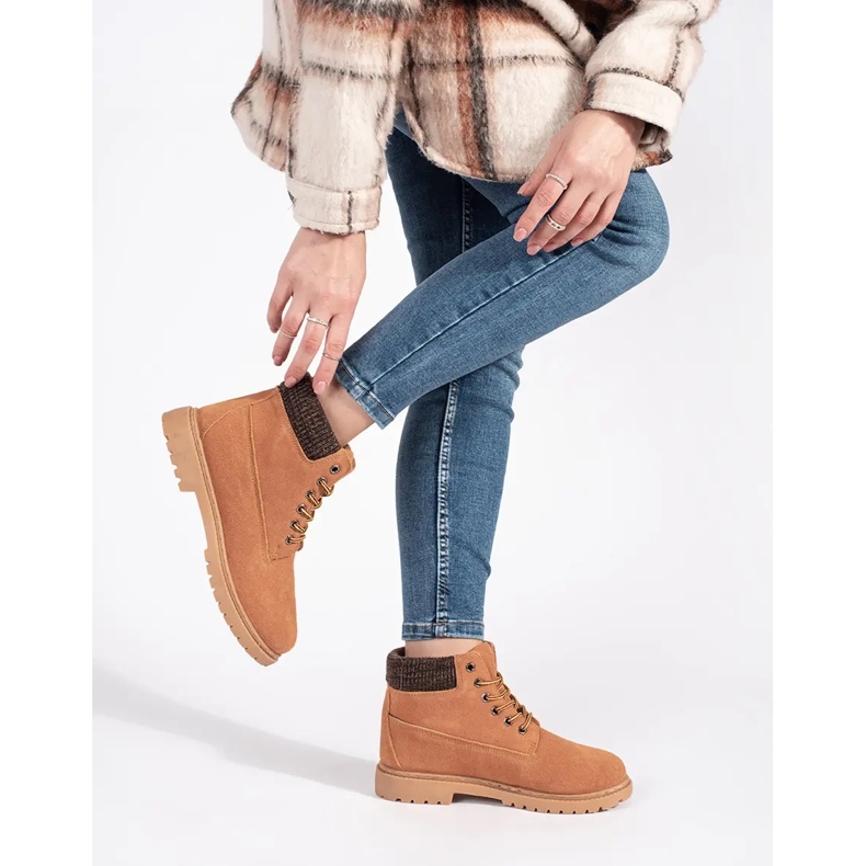 Original Walkman Shoes Kamel läderfällare brun 1