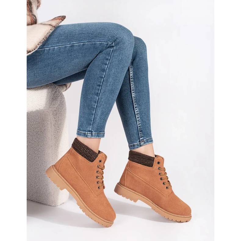 Original Walkman Shoes Kamel läderfällare brun 2