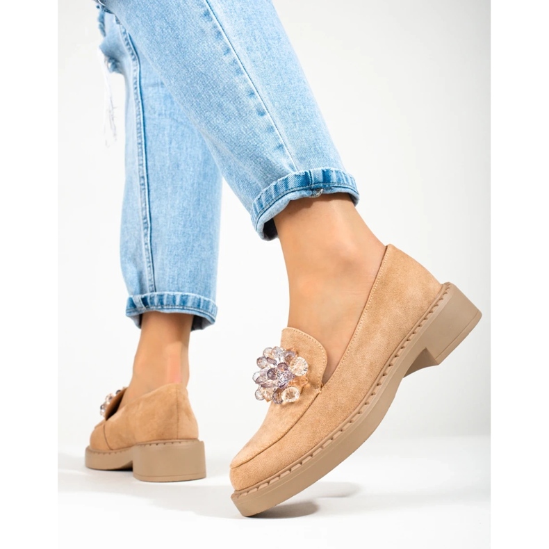 W. Potocki Loafers i beige mocka för kvinnor från Potocki 2