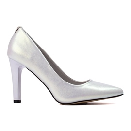 Shelovet silver stilettpumps för kvinnor silver- 4