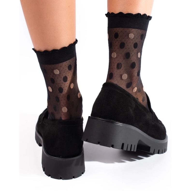 Shelovet mockasin mockasin med tjock sula svart 2