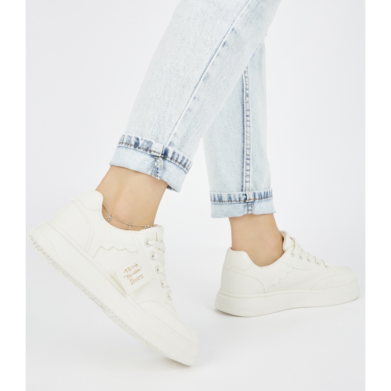 Beige sneakers för kvinnor 1