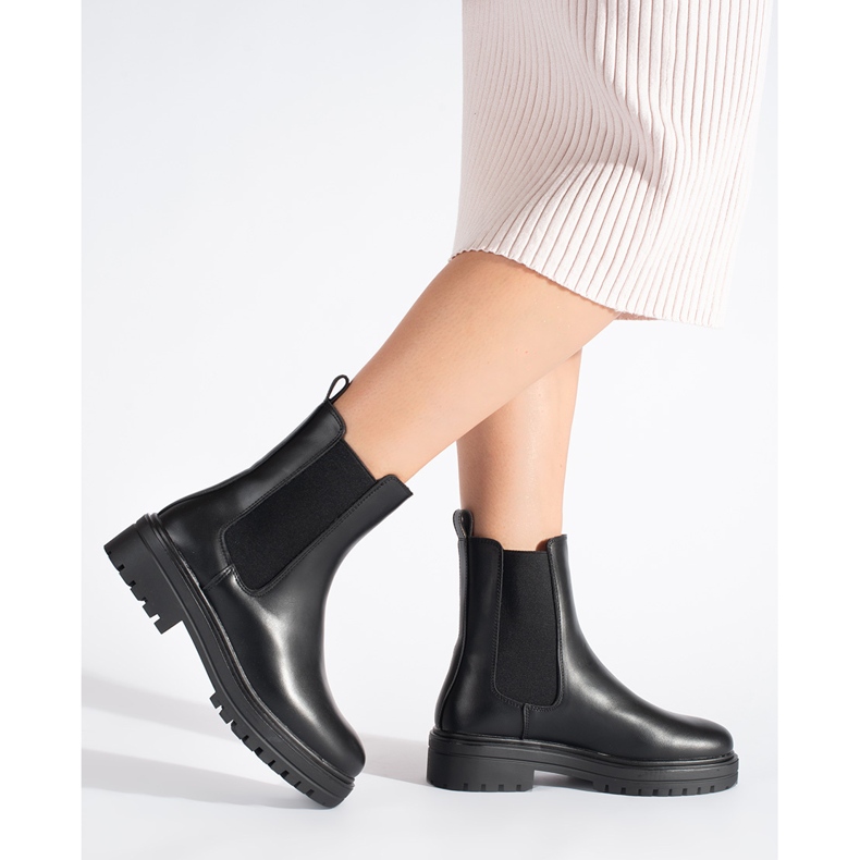 Svarta Chelsea-stövlar för kvinnor från Sergio Leone 1