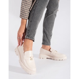 Seastar Beige dam loafers på plattformen 1