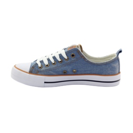 American Club Amerikanska jeans sneakers vit brun blå 2