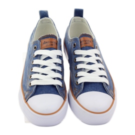 American Club DK jeans amerikanska sneakers vit brun blå 4