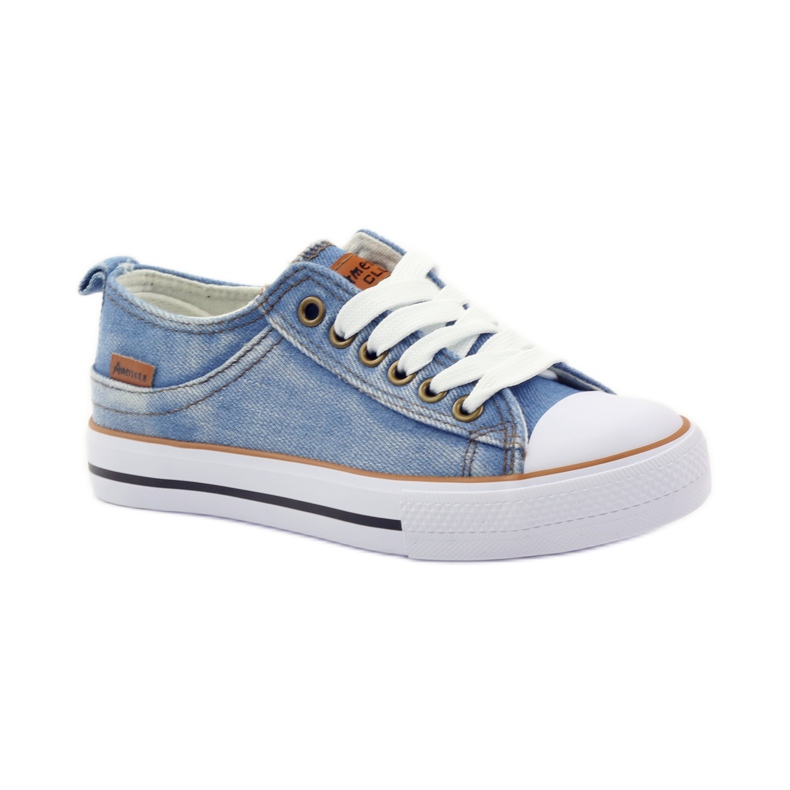 American Club Amerikanska jeans sneakers blå brun 1