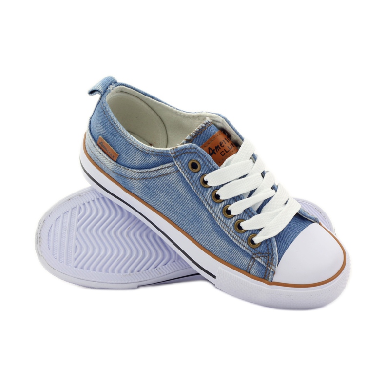 American Club Amerikanska jeans sneakers blå brun 3