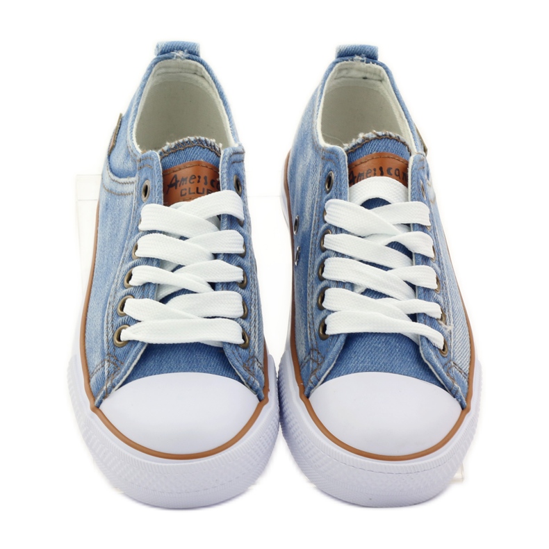 American Club Amerikanska jeans sneakers blå brun 4