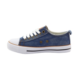 American Club DK jeans amerikanska sneakers blå brun 2