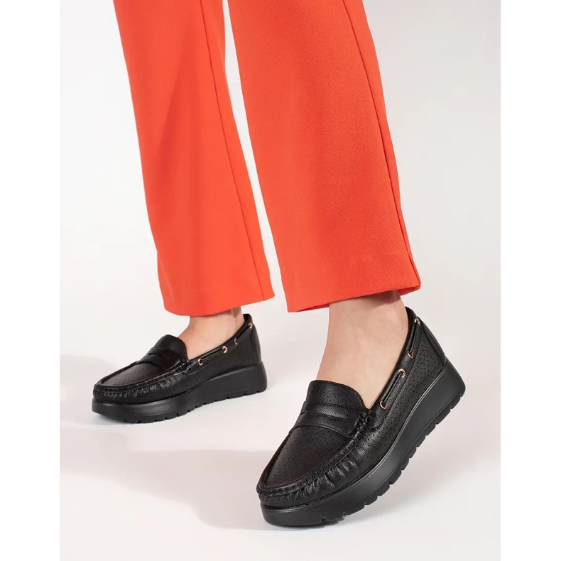 Goodin Snygga svarta kvinnors loafers 1