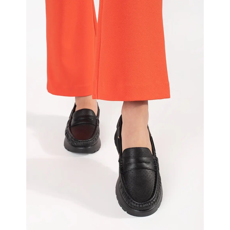 Goodin Snygga svarta kvinnors loafers 2