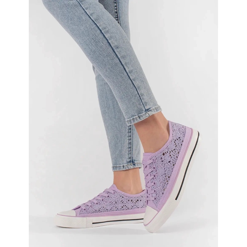 Violet OpenWork bundna sneakers violett 2