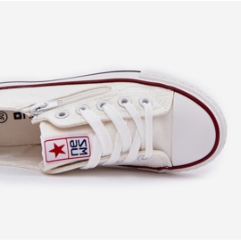 Barns låga vita spetsar -upp -sneakers 2