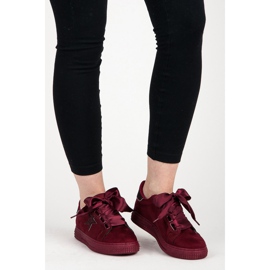 Bordo mocka bundna sneakers röd 2