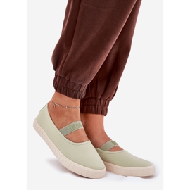 Kvinnors Big Star NN274604 ljusgröna sneakers 1