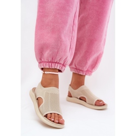 Kvinnors sportsandaler beige 2