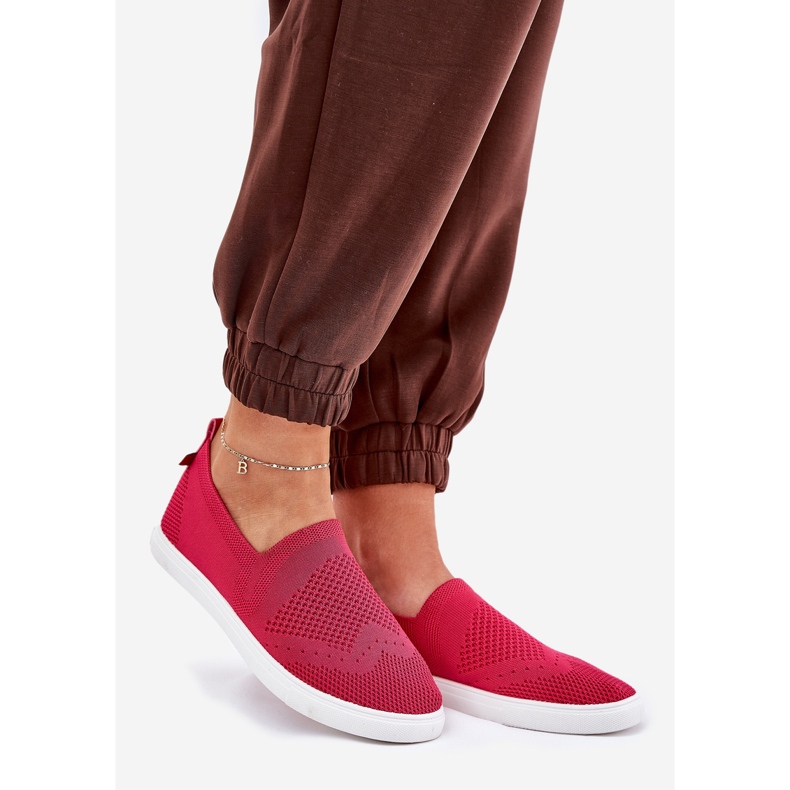 Kvinnors slip-on Big Star FF274A605 Fuksja rosa 1