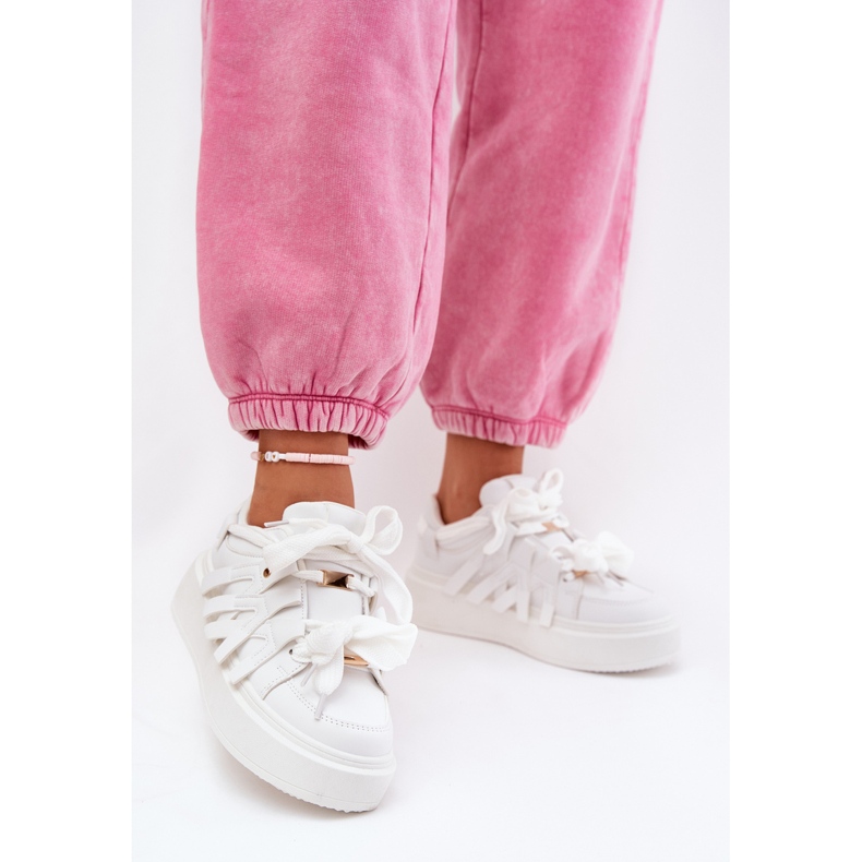 Eco Leather Sneakers på den vita plattformen 2